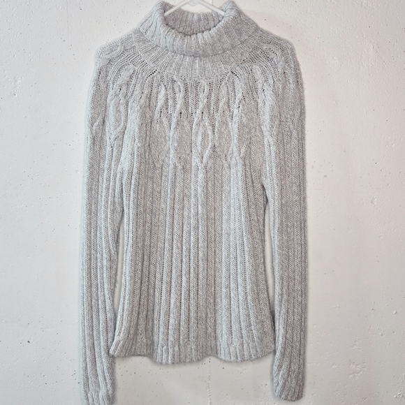 St. John's Bay Sweaters - St. John's Bay Light Gray Turtleneck Sweater